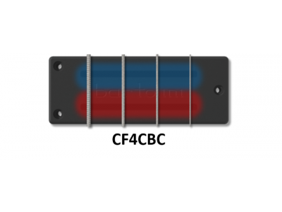 Bartolini CF4CBC 4-String CF Soapbar Classic Bass Dual Coil Pickup Set