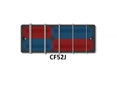 Bartolini CF52J 5-String CF Soapbar 2J Squared Set 1+1 Drill 4-Cond