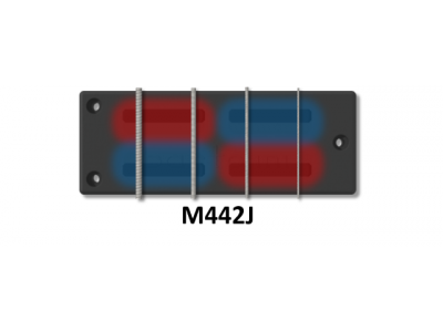 Bartolini M442J-T 4-String M4 Soapbar 2J Squared Bridge 2+1 Drill 4-Cond