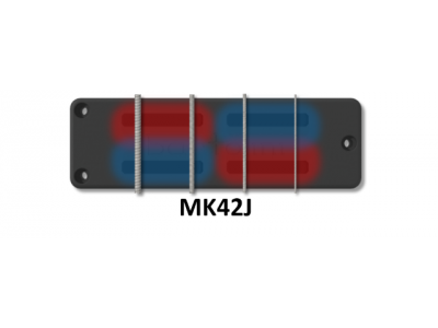 Bartolini MK42J-B 4-String MK Soapbar 2J Squared Neck 2+1 Drill 4-Cond