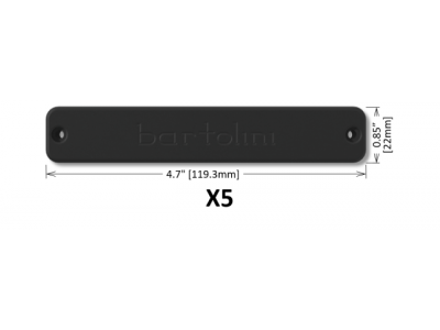 Bartolini 80X55J1-T 5-String X5 Candybar Original Dual In-Line Coil Bridge