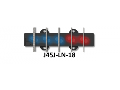 Bartolini J45J-L/LN-18 b-axis Jazz Split Coil Alnico 5 String Standard 18mm Bridge/Long Neck Pair 66.7/70.4mm