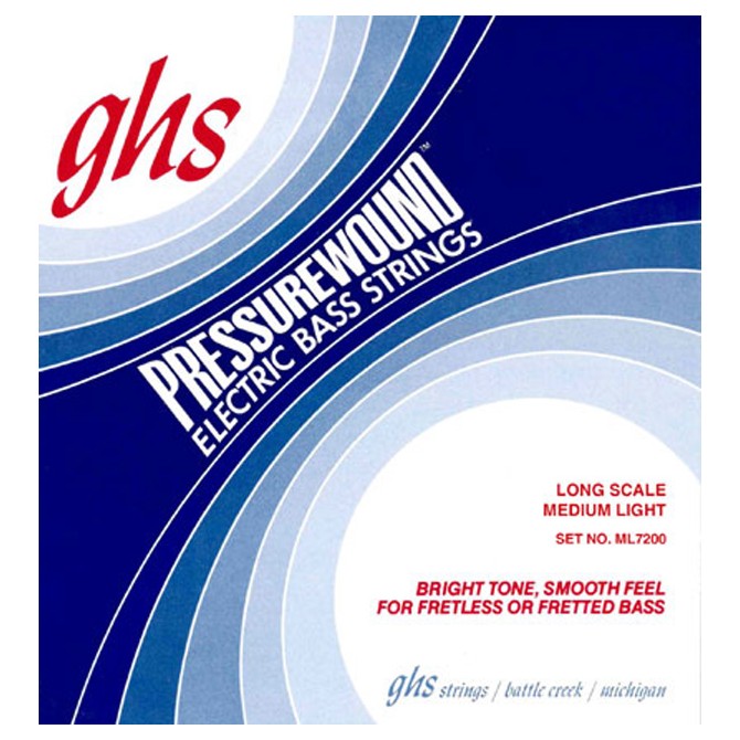 Ghs pressurewound bass strings top