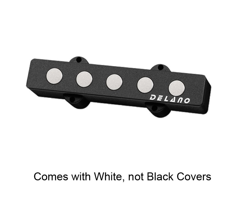 Delano JMVC5 FE/M2-AS 5 String Jazz AS L Size Split Coil Bridge Pickup  (White Covers)