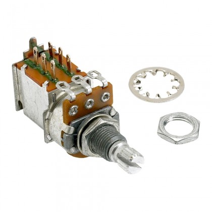 Alpha 250k Volume Potentiometer Audio Taper Push/Pull 6mm Split Shaft