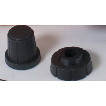 Bartolini Black Plastic Concentric Stacked Knob Set