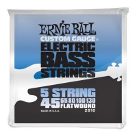 Ernie Ball Flatwound 5-String Electric Bass Strings - 45-130 Gauge